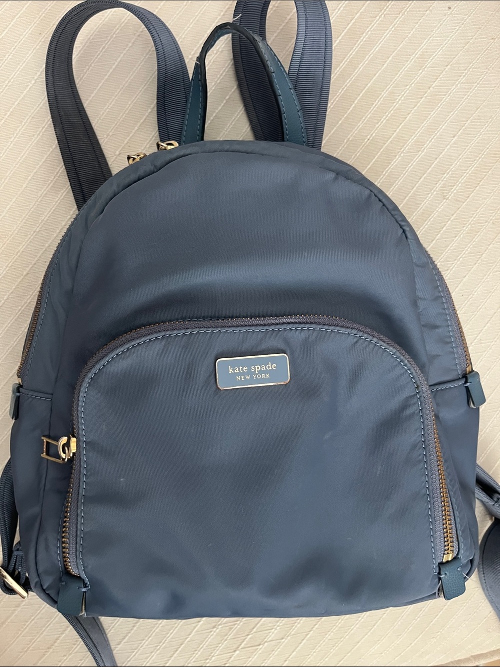 Kate Spade Carter Nylon Dome Backpack in Blue